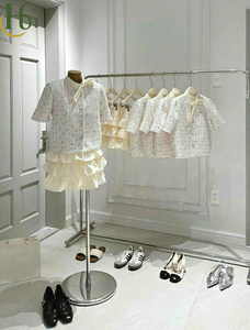 Ensemble deux pièces jupe et short à col rond et manches courtes en tissu tissé du Vietnam pour femme – Respirant, longueur genou, toutes saisons, élégant et doux - Product Image 1