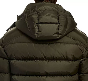 Men's Hooded Winter Puffer Jacket Solid Color Windproof Casual Regular Fit 100% Polyester Woven Material Made <b>Padded</b> Jackets - Product Image 3