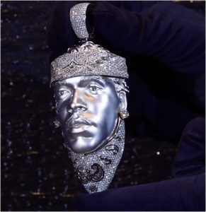 Fashion 925 Sterling Silver 3D Head <b>Rapper</b> <b>Chain</b> Hip Hop Iced Pendant with Moissanite Unisex Party Necklace - Product Image 4