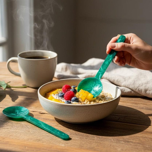 Ensemble d'ustensiles à salade en résine avec bol de service et cuillères à salade, compatible lave-vaisselle, qualité supérieure - Product Image 1