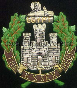 THE ESSEX REGT High Quality Lace Embroidered Patch <b>Sew</b>-On Fabric Badge Circular Luxury Design for Garment - Product Image 5