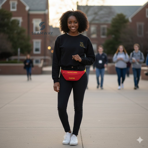 Sac banane NSPDK Sorority pour femme en Cordura, sac de taille polyvalent pour l'extérieur, sac de ceinture utilitaire, sac de hanche décontracté - Product Image 4