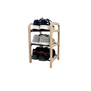 Minimalist Wooden <b>Shoe</b> Rack 3-Tier Standing <b>Shoe</b> Organizer Rectangular <b>Space</b> <b>Saving</b> Entryway <b>Storage</b> Shelf for Home Bedroom Hall - Product Image 3