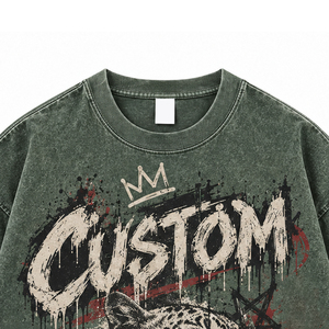 T-shirt surdimensionné personnalisé de haute qualité avec impression mécanique d'aigle steampunk, bordure vieillie, durable - Product Image 4