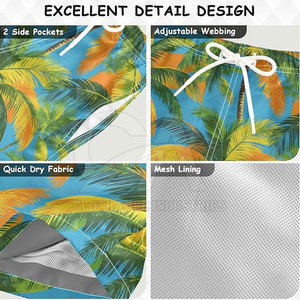 OEM <b>Men</b> Swim Shorts Quick Dry Polyester Beachwear Custom Printed Swim <b>Trunks</b> Wholesale <b>Men</b> Swim <b>Trunks</b> - Product Image 4