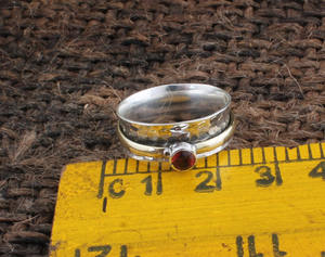 แหวนเงินแท้ 925 ประดับพลอยโกเมนสีแดงธรรมชาติ แบบซ้อนได้ สำหรับงานแต่งงาน ราคาโรงงาน ขายส่ง - Product Image 6