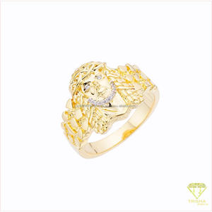 Anillo Religioso de Lujo en Plata de Ley 925 con Diamantes Cultivados en Laboratorio y Detalles de Piedras Brillantes para Mayoristas de Joyería - Product Image 5