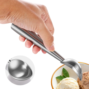 Stainless Steel Ice Cream Scoop <b>Heavy</b> <b>Duty</b> Professional Dessert Serving Tool Easy Release Dishwasher <b>Safe</b> Manual - Product Image 4