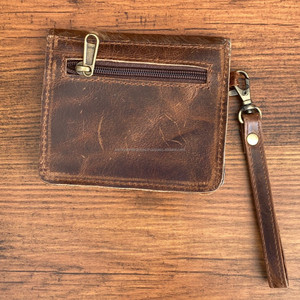 Monedero de pulsera de cuero de vaca de gran venta para mujer, monedero pequeño de cuero genuino, bolso de tarjeta multifunción, monedero para mujer - Product Image 4