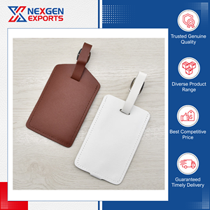 Nouvelles arrivées en stock, étiquettes de bagages en cuir PU écologiques faites à la main de qualité supérieure pour les acheteurs en gros - Product Image 6