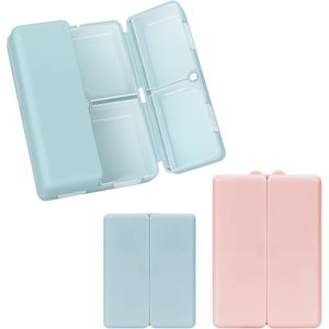 Portable 7 Compartment Travel Pill Organizer 2 Pcs Daily <b>Folding</b> Design Pocket Purse Pill <b>Box</b> for Daily <b>Storage</b> - Product Image 1