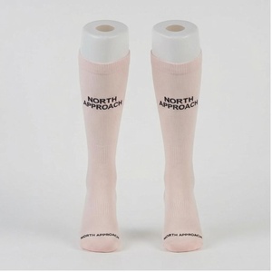 North Approach <b>Knee</b> <b>High</b> <b>Socks</b> Pink Letter Print Breathable Casual for Adults - Product Image 1