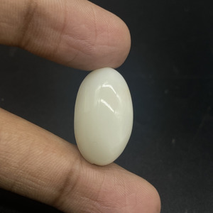 HAYAAT GEMS - Cabujón de Piedra Lunar Blanca Ovalada Natural de 24.20 Quilates, Piedra Preciosa Suelta de la India para la Elaboración de Joyas - Product Image 3