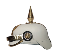 Réplique de casque d'officier impérial allemand médiéval classique vintage, motif couronne à pointes en laiton fait main, collection historique