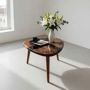 Muebles Modernos de Madera con Borde Natural, Hechos a Mano, Personalizados, Estilo Art Deco, Decoración de Lujo para Sala de Estar - Product Image 5