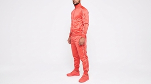 Ensemble de survêtement décontracté pour homme : veste zippée intégrale et pantalon de jogging assorti avec détails passepoilés - Product Image 2