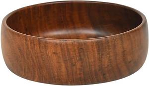 Ensemble de saladiers en bois d'acacia faits à la main, grand saladier de service, ustensiles de cuisine rustiques naturels, écologiques, légers pour le camping - Product Image 3