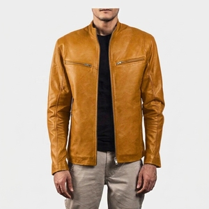 Chaqueta Moto de Invierno para Hombre Silo Sports, Marrón, 100% Poliéster, Cuello Ancho con Solapa, Cierre de Cremallera, Corte Ajustado, Estilo Urbano, Secado Rápido - Product Image 6