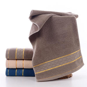 Solid Color Cotton <b>Towel</b> Set Rectangular Skin-Friendly Home Use Beige <b>Blue</b> Gray - Product Image 5