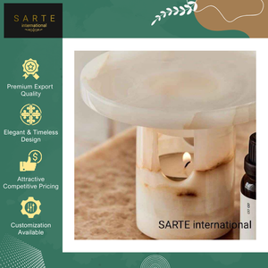 เตาอโรมาคุณภาพสูงลดราคาพิเศษ เครื่องหอมอโรมาเธอราพี หินออนิกซ์ธรรมชาติ เครื่องละลายขี้ผึ้งตกแต่ง เตาออยล์เบิร์นเนอร์ ใช้กับเทียนทีไลท์ ใช้ได้ทุกฤดู - Product Image 3