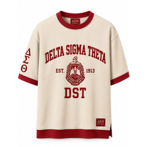 เสื้อยืดลายกราฟิกเดลต้า ซิกมา ทีตา สำหรับพี่น้องในกลุ่มเดลต้า ซิกมา ทีตา รอยัล ซิสเตอร์ฮู้ด - Product Image 2