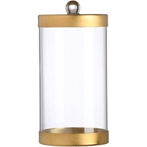Pot en verre décoratif avec couvercle en bois pour le stockage des épices, du café, du thé, du sucre, des collations et des ingrédients secs - Product Image 2
