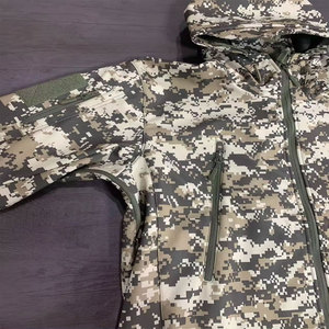 High Quality Custom Print Hunting Jacket with Zipper Closure Soft <b>Shell</b> Microfleece Lightweight Winter Outdoor Jacket - Product Image 3