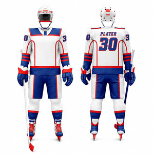 Uniformes de Hockey sobre Hielo Personalizados al por Mayor para Adultos, Alta Calidad, 100% Algodón, Impresos, Antibacterianos, para Todas las Temporadas - Product Image 1