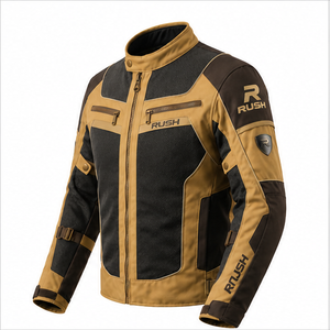 Rush Men's Motorcycle Jacket Full Sleeve Mesh Breathable Waterproof Quick Dry Anti-UV 220g Heat-Transfer Printed % Racing - Product Image 4