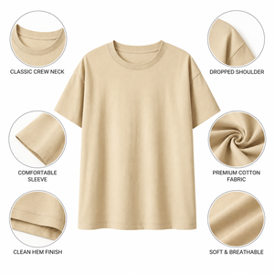 Camiseta Oversize Personalizada para Hombre, 260 GSM, 100% Algodón, Hombros Caídos, Corte Cuadrado, Estilo Urbano, Estampada, Ecológica, Marca Privada - Product Image 6
