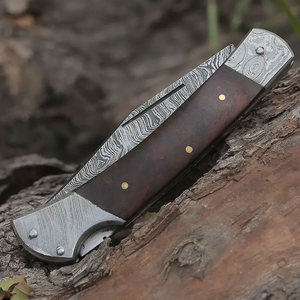 Couteaux pliants en acier Damas personnalisés avec logo, prix de gros usine, nouveaux couteaux pliants élégants en acier Damas - Product Image 6