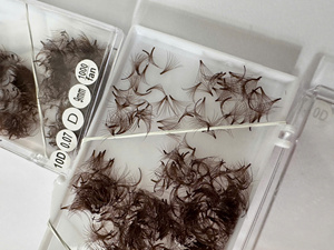 Wholesale Private Label <b>Individual</b> Eyelash Extensions Dark Brown Natural Soft Silk 0.05mm 0.07mm New Arrival Custom Design - Product Image 1