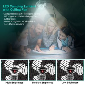 พัดลมตั้งโต๊ะแบบพับได้ พกพาสะดวก ปรับหมุนได้ 270 องศา พร้อมแบตสำรองสำหรับกรณีฉุกเฉิน เหมาะสำหรับตั้งแคมป์ ใช้ส่วนตัวบนโต๊ะทำงาน พัดลมแบบตั้งพื้นชาร์จไฟได้ - Product Image 3