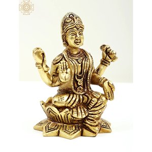 Escultura de estatua de latón elegante única de ídolos de Bala Sundari pequeña de 3 pulgadas hecha a mano Tripura Sundari Categoría de producto Esculturas - Product Image 2