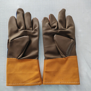 Vantrex Heat Resistant Leather Work Gloves ANSI Cut Level 1 Breathable Cotton <b>Safety</b> - Product Image 2