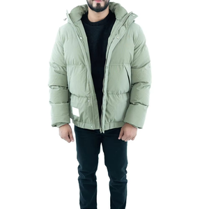 เสื้อแจ็คเก็ตพัฟเฟอร์ผ้าใหม่คุณภาพดีพิมพ์โลโก้ตามสั่ง เสื้อโค้ทกันหนาวสำหรับผู้ชาย เสื้อแจ็คเก็ตขนเป็ดสั่งทำพิเศษ - Product Image 2