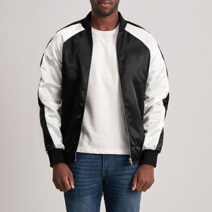 Vestes en satin pour hommes en gros, grandes tailles, respirantes, unies, pour l'hiver, prix de gros - Product Image 6