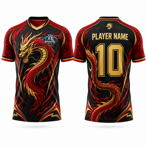 เสื้อฟุตบอลผ้าโพลีเอสเตอร์ระบายอากาศได้ดีเสื้อกีฬาผ้ายืดมีความยืดหยุ่น - Product Image 1