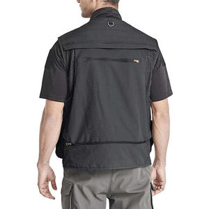 Men Tactical Breathable Construction Utility Vest Multi-Pocket Sleeveless <b>Zip</b>-<b>Up</b> Workwear Outdoor Hunting Waistcoat - Product Image 5