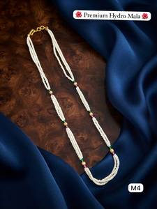 Ping Bling Premium AAA Grade White Faux Pearl Gold Plated <b>Statement</b> <b>Necklace</b> Traditional Indian Ethnic Women's Multi-Occasion - Product Image 4