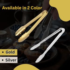 Pinces à nourriture SS en acier inoxydable, mini pinces de service pour apéritifs, petites pinces de cuisine pour le thé, le café, la cuisine (argent) - Product Image 5