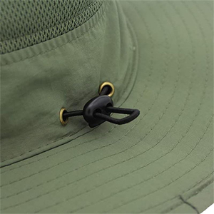 Sombrero de Pescador Unisex Verde Oliva, Malla de Mezclilla, Bordado 3D, Correa Ajustable, para Actividades al Aire Libre, Deportes, Viajes, Primavera, Verano, Adultos - Product Image 3