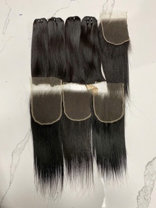 Venta al por mayor 100% virgen vietnamita 12 pulgadas cutícula alineada sin procesar paquetes de pelo de la máquina de doble trama proveedor - Product Image 3