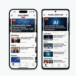 Aplicación de Noticias RoyalCraft para iOS y Android, Noticias de Última Hora, Actualizaciones en Vivo, Noticias Mundiales, Títulos Locales, Negocios, Deportes, Tecnología, Diario - Product Image 1