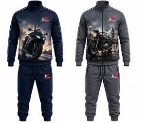 LONG MISSION INDUSTRY Chándal Casual de Invierno para Hombre, 100% Algodón, con Capucha, Cierre con Cordón y Bolsillos Laterales - Product Image 2