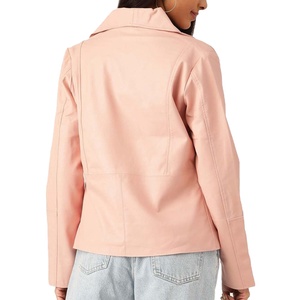 Haute demande tenue à la mode femmes veste en cuir imperméable avant fermeture éclair Style manches longues femmes veste en cuir 2026 - Product Image 3