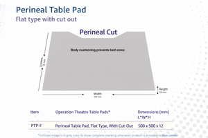 Table d'opération manuelle PSM, type plat périnéal avec découpe, pour usage hospitalier - Product Image 3