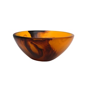 Plat de service en résine jaune écologique, fait main, poli, compatible lave-vaisselle, design moderne et antique, idéal pour les fêtes - Product Image 1