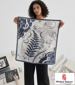 Prime Custom Printed Square Scarf Silk Feel Fashion Hijab <b>Head</b> <b>Wrap</b> Shawl Private Label OEM ODM Custom Textile Manufacturer - Product Image 2