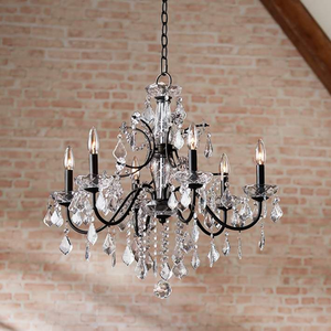 Magnifique lustre de style mi-siècle contenant dix globes en verre craquelé ronds et brillants, disponible à prix de gros. - Product Image 6